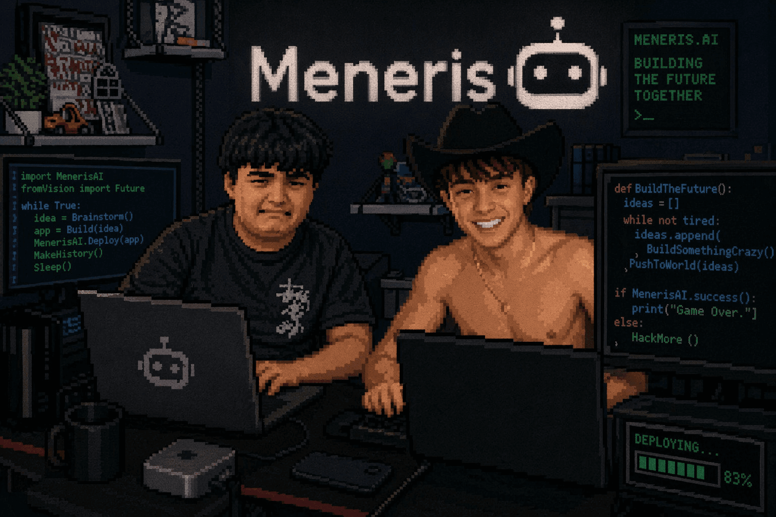 Levi and Jordan, the founders of Meneris